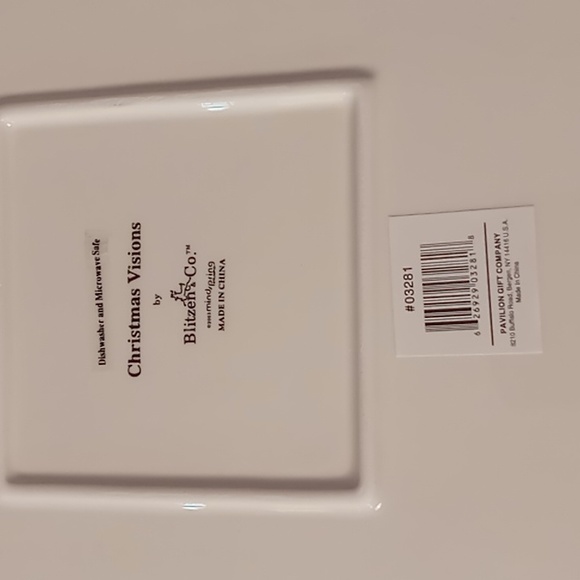 Blitzen & Co Christmas Visions Holiday Square Plate w Box - Picture 4 of 5